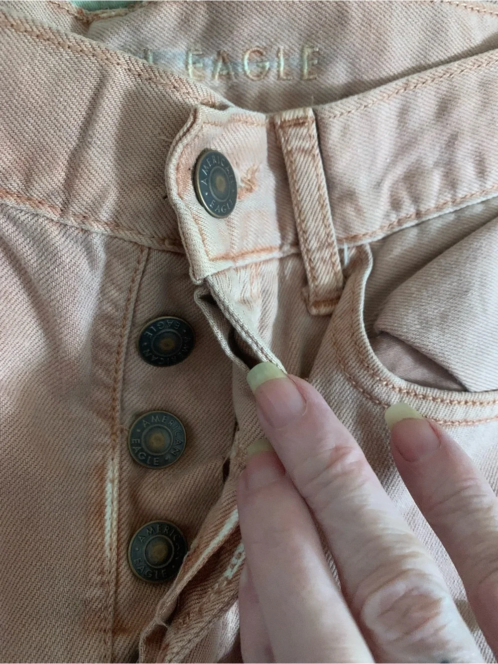 American Eagle Outfitters Dusty Pink Jeans - Picture 3 of 7